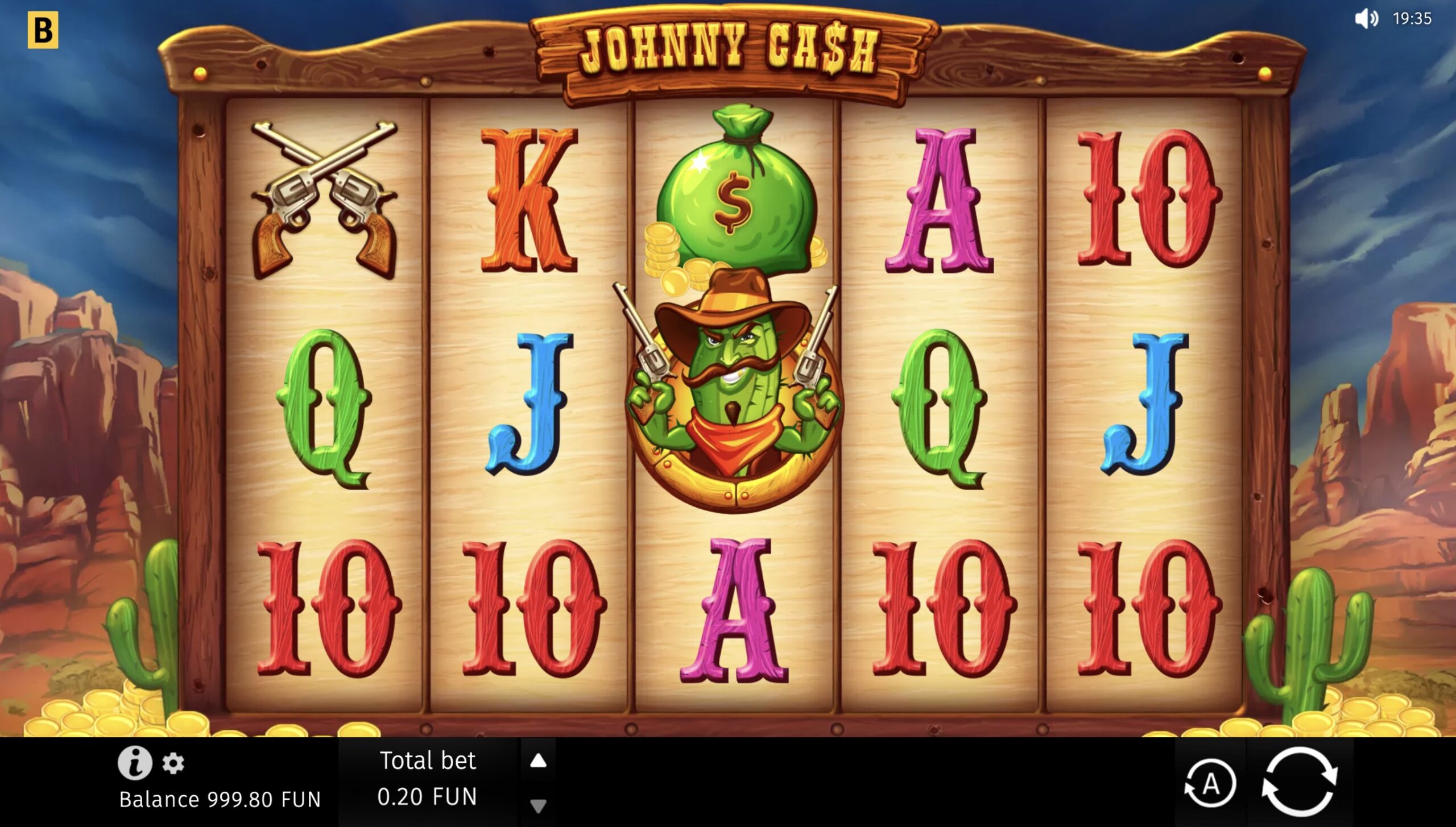 Pokerdom платформасындағы Johnny Cash ойынының интерфейсі