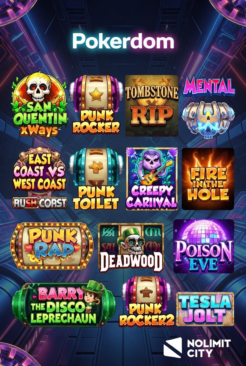 Коллекция слотов Nolimit City на платформе Pokerdom